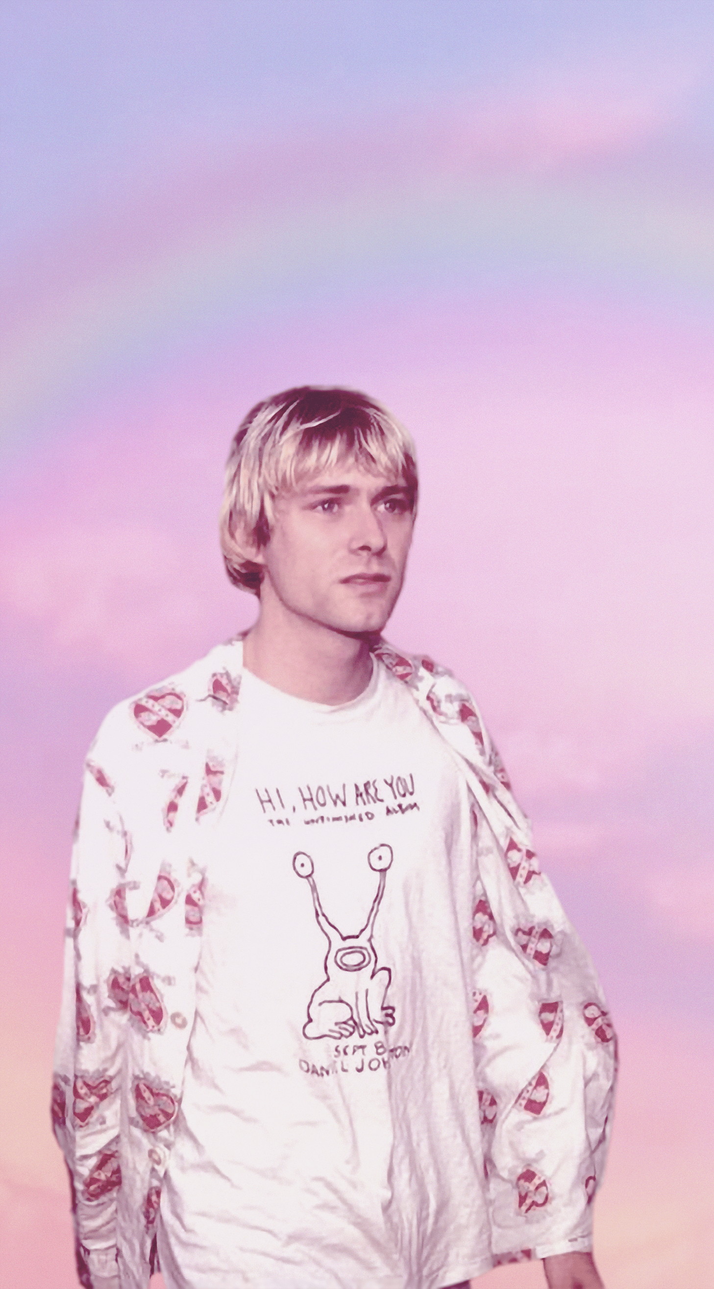 1457x2628 Aesthetic Kurt Cobain Wallpaper