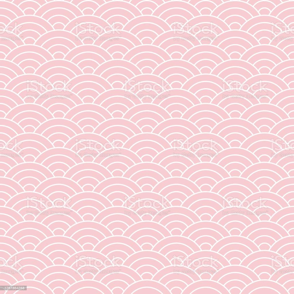 1024x1024 Japanese Wave Pink Wallpaper