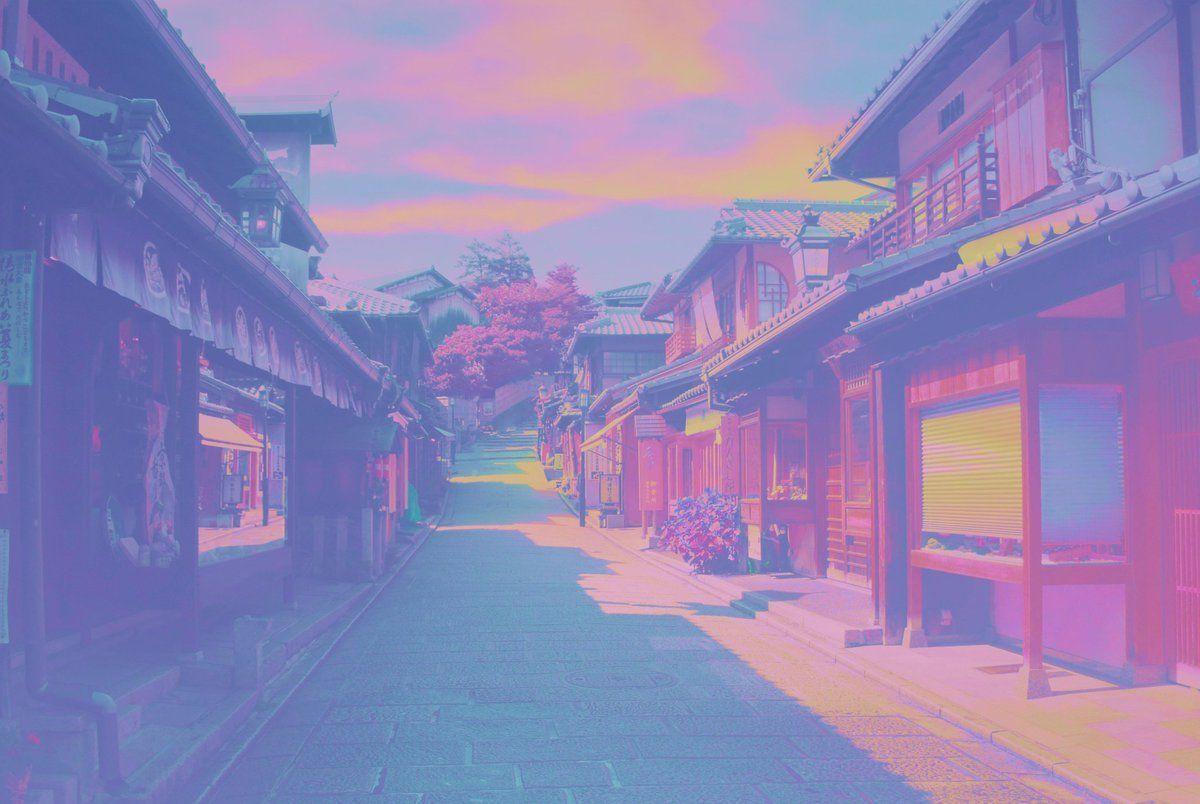 1200x804 Aesthetic Anime City Desktop Wallpaper