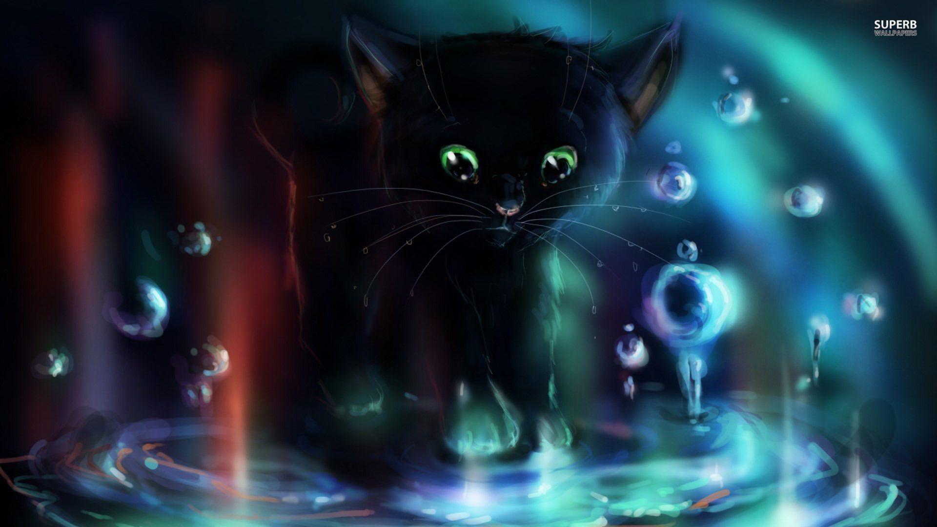 1920x1080 Cute Black Cats Wallpaper