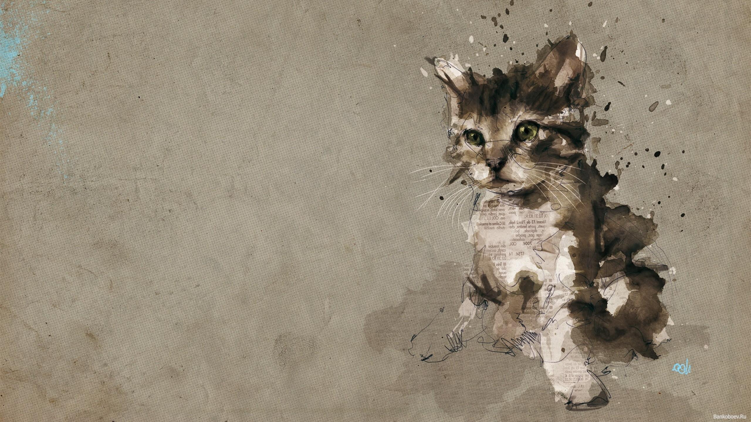 2560x1440 artwork kittens 2560x1440 wallpaper High Quality Wallpaper, High Definition Wallpaper