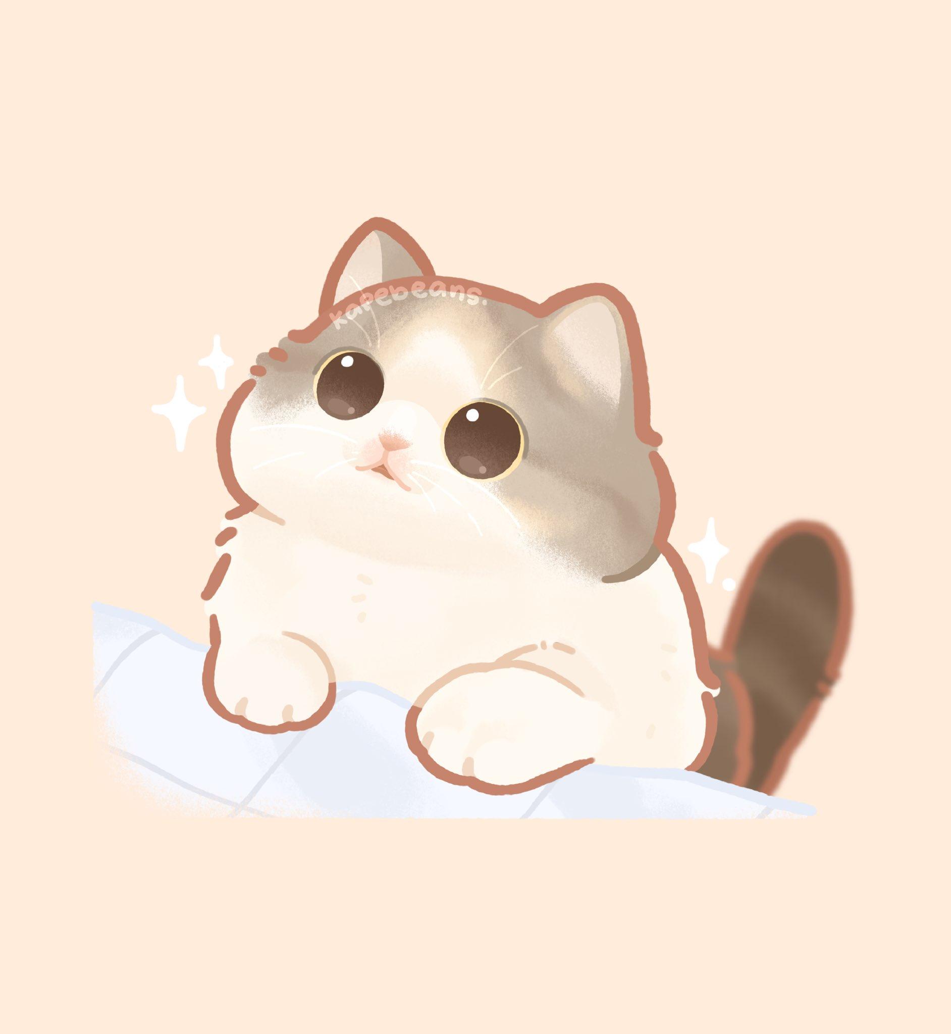 1884x2048 cute kitten art