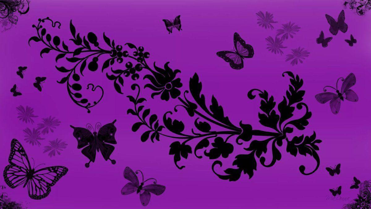 1200x675 purple butterfly wallpaper 3 fan