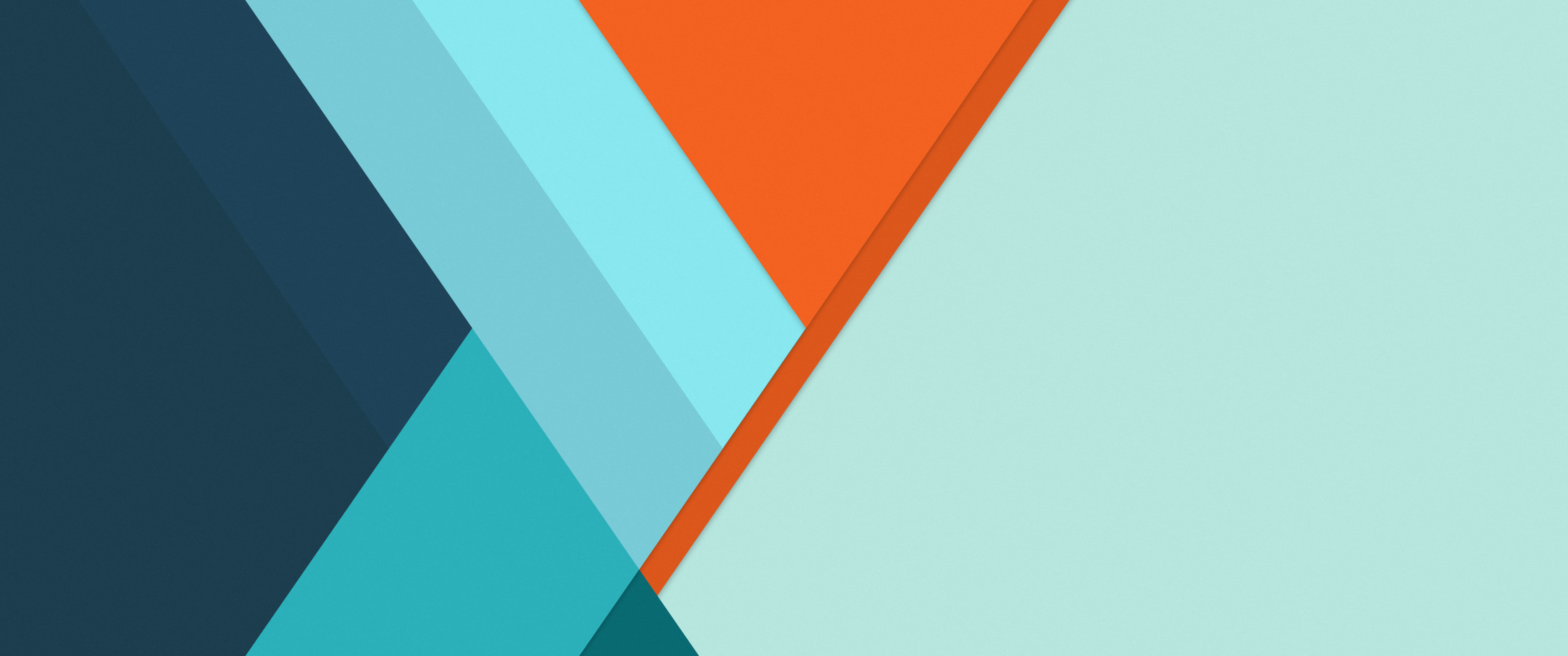 3440x1440 Material Design Wallpaper 4K, Minimalist, Orange, Stripes, Blue, Flat, Abstract