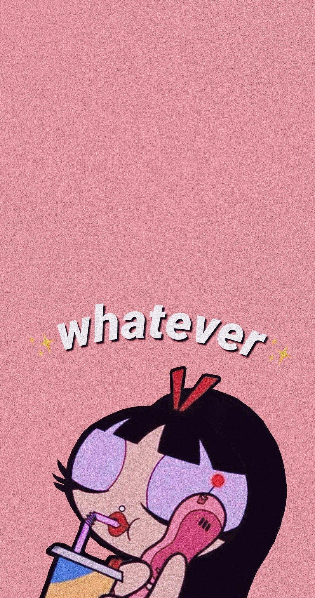 1079x2048 Aesthetic Art в Twitter: „#buttercup #powerpuffgirls #lockscreen #wallpaper #pink #pinkwallpaper #aesthetic #cartoon #whatever �