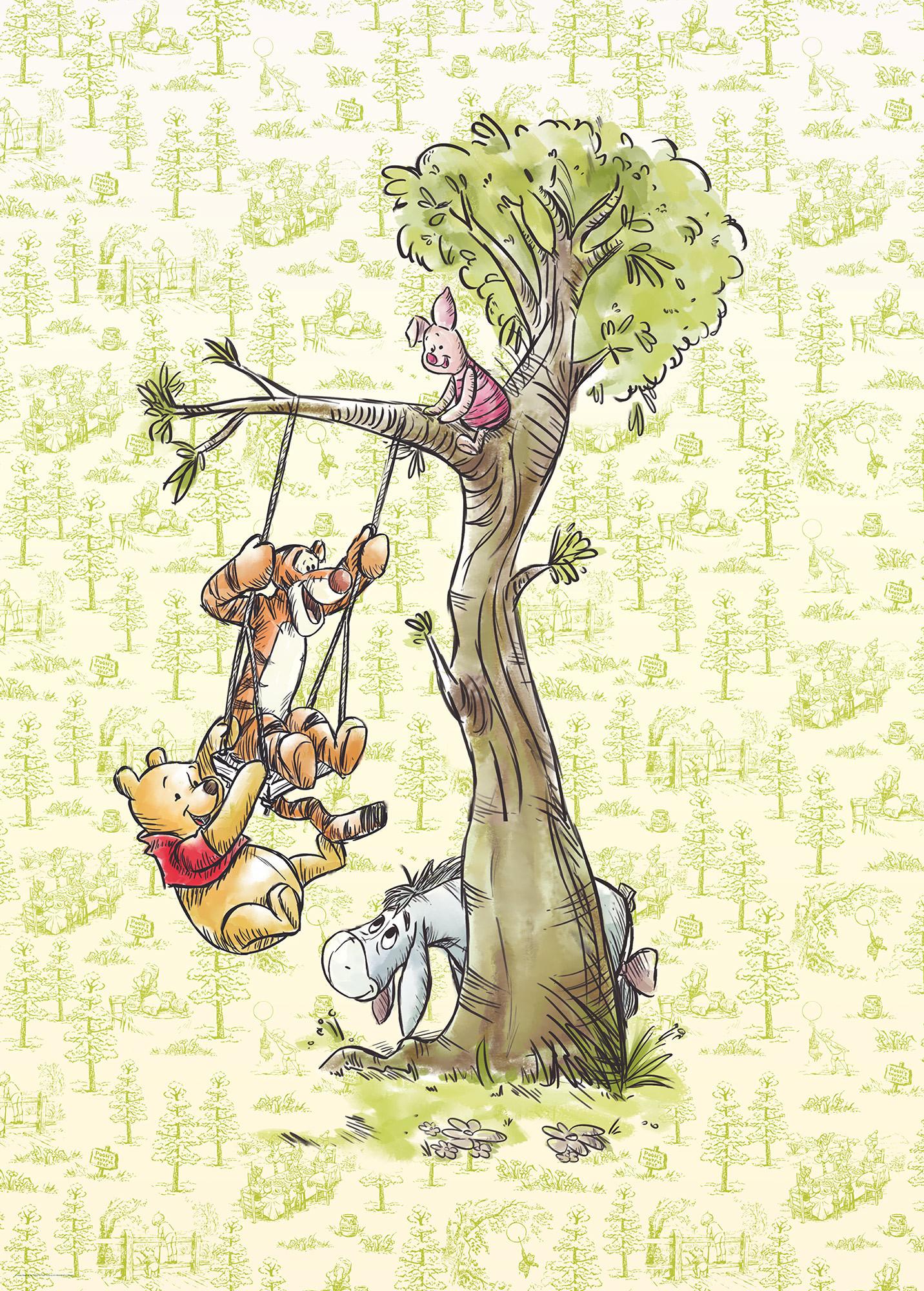 1432x2000 Non Woven Photomural Winnie Pooh In The Wood (DX4 017) From Disney