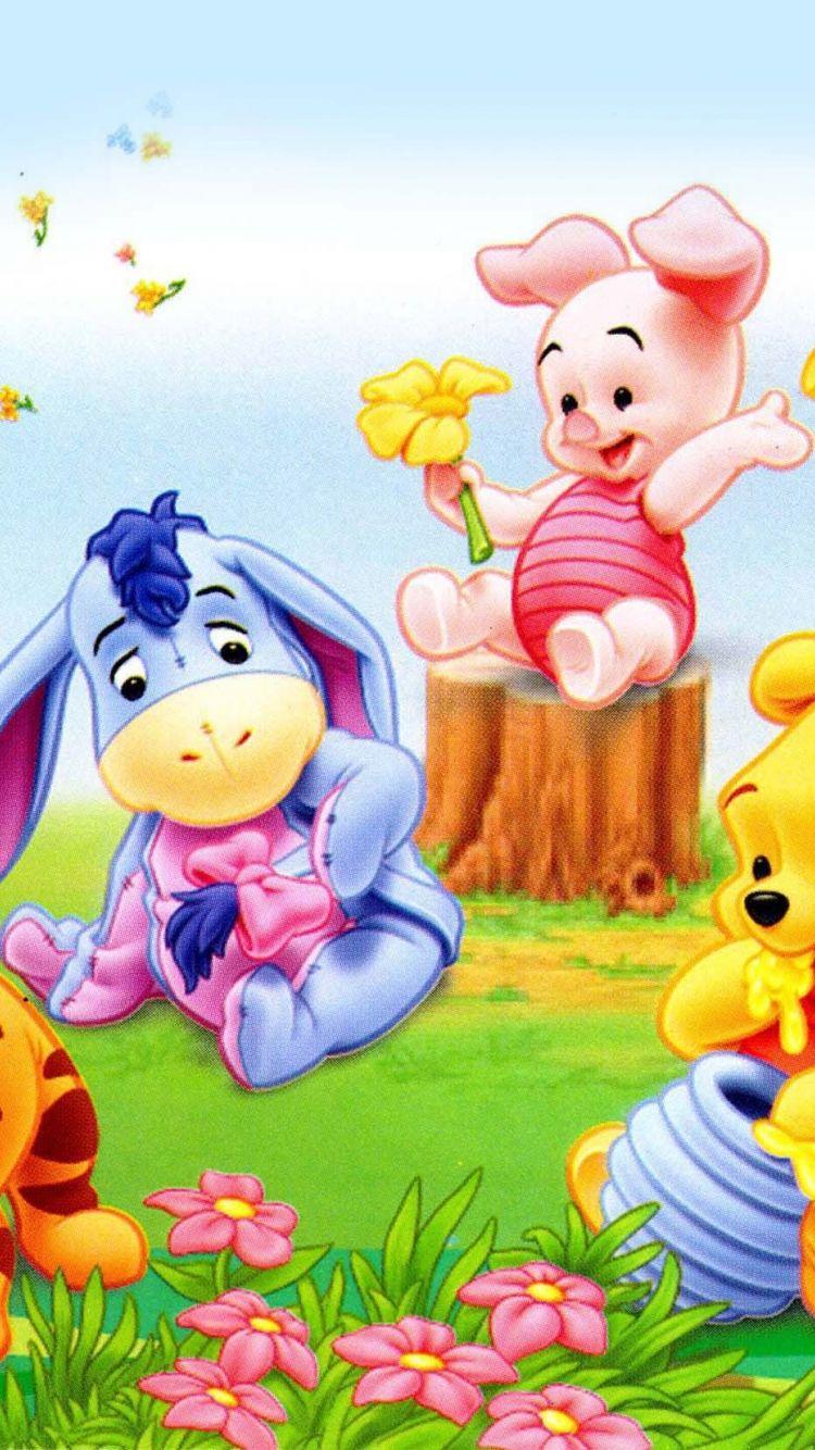 750x1334 Winnie the Pooh Character Wallpaper