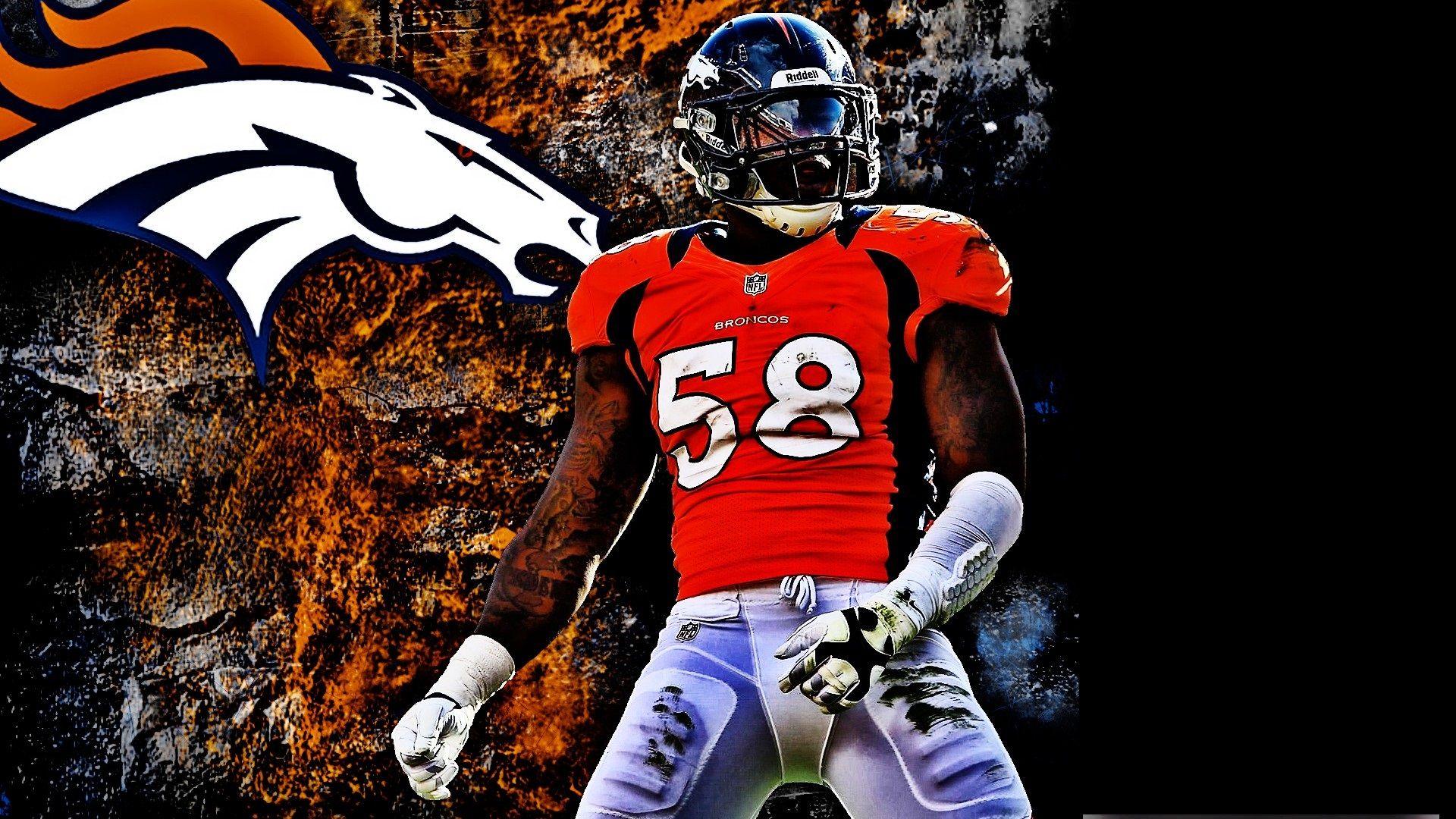 1920x1080 Von Miller Denver Broncos Mac Background NFL Football Wallpaper. Nfl football wallpaper, Mac background, Football wallpaper