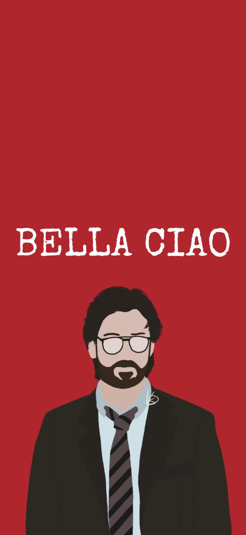 827x1792 money heist wallpaper