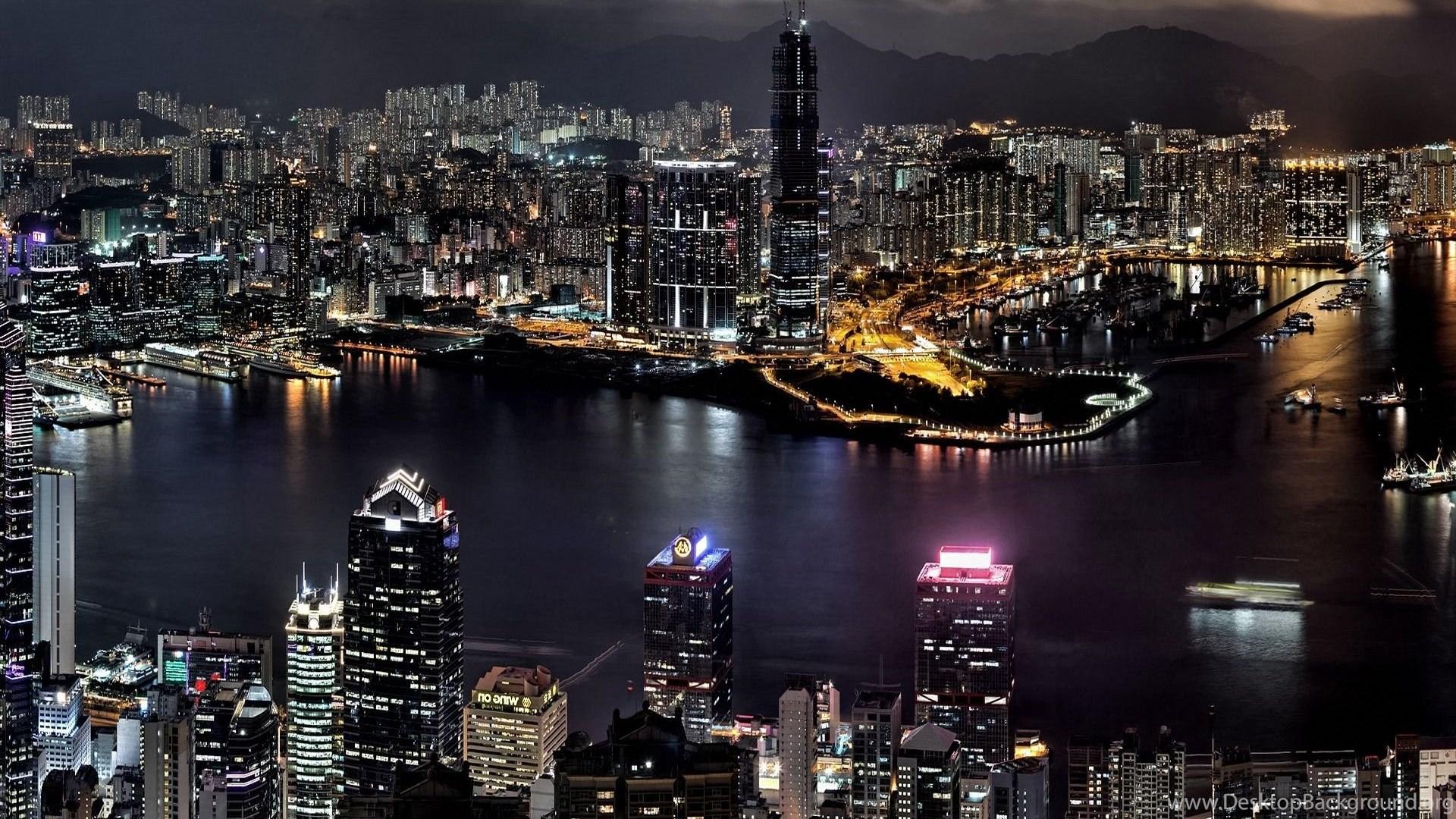 1920x1080 Hong Kong Night Skyline Wallpaper 1920x1200 759396 Desktop Background