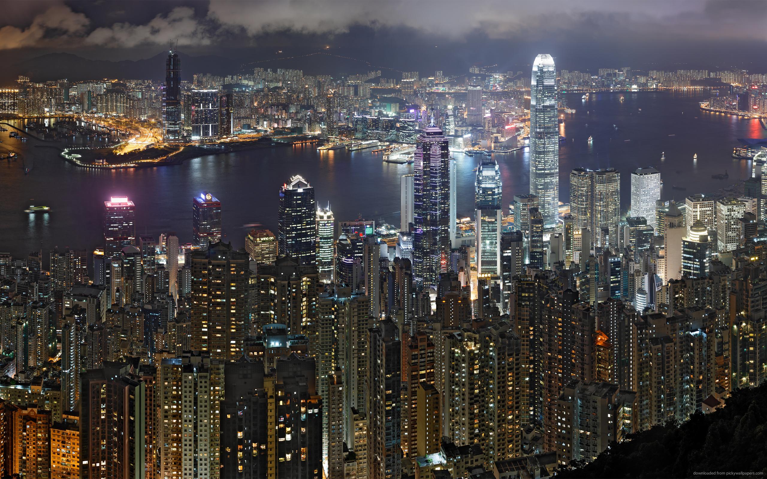 2560x1600 Hong Kong Skyline Wallpaper