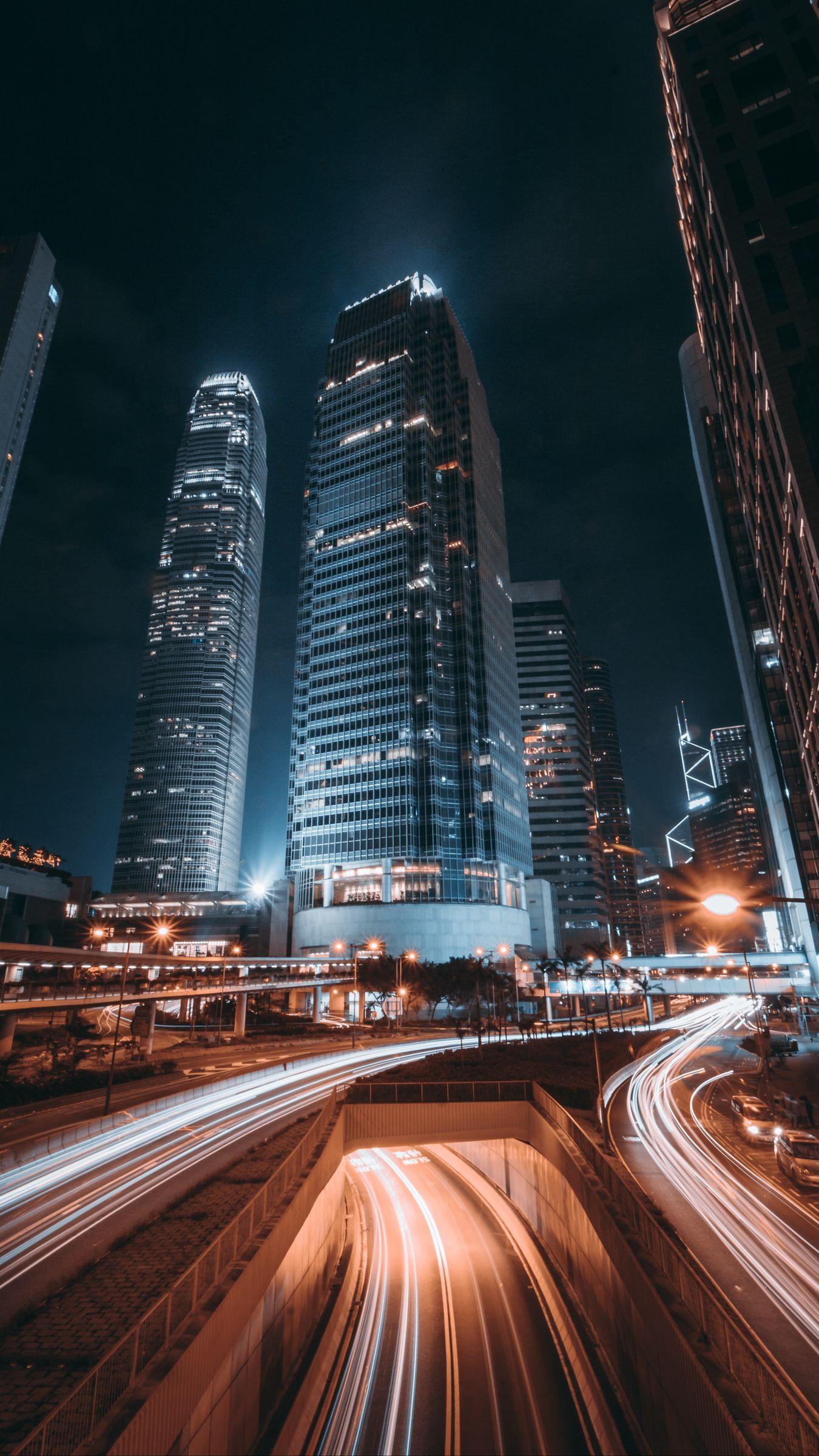 1350x2400 Download wallpaper 1350x2400 hong kong, night city, skyscrapers, city lights iphone 8+/7+/6s+/for parallax HD background