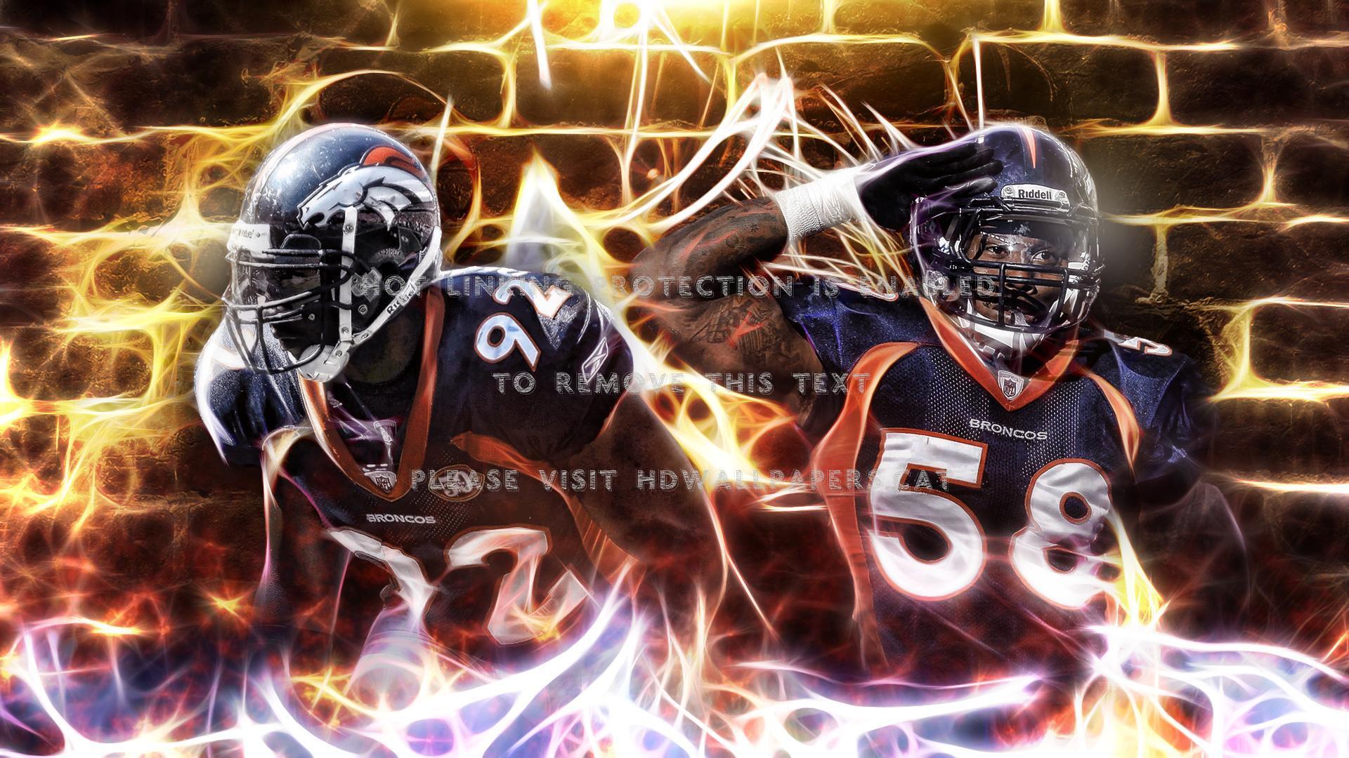 1920x1080 von miller: denver broncos outside football