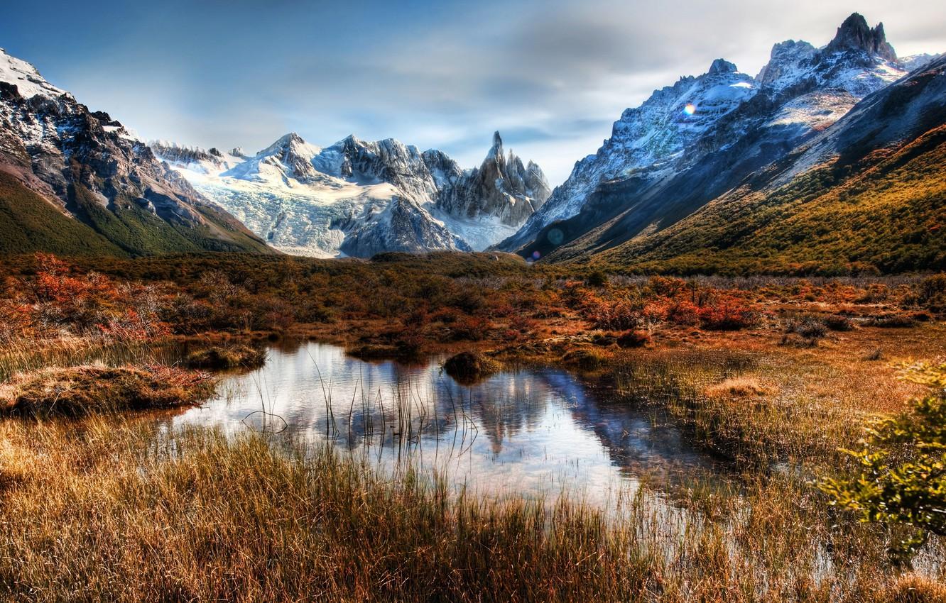 1332x850 Wallpaper snow, mountains, rocks, nature, Chile, mountains, the sky., Chile, Patagonia, Patagonia image for desktop, section пейзажи