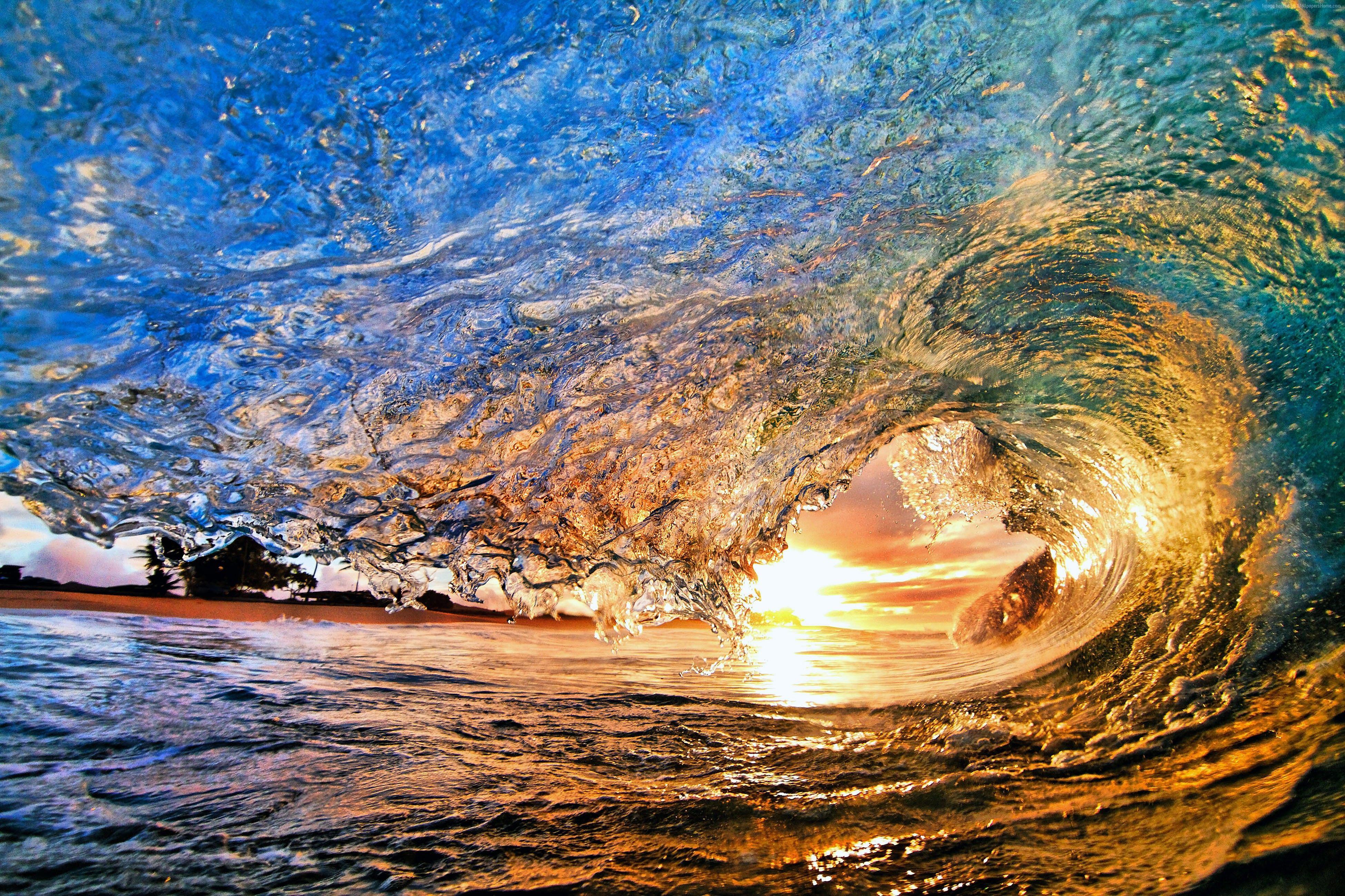 3898x2598 Wave Wallpaper