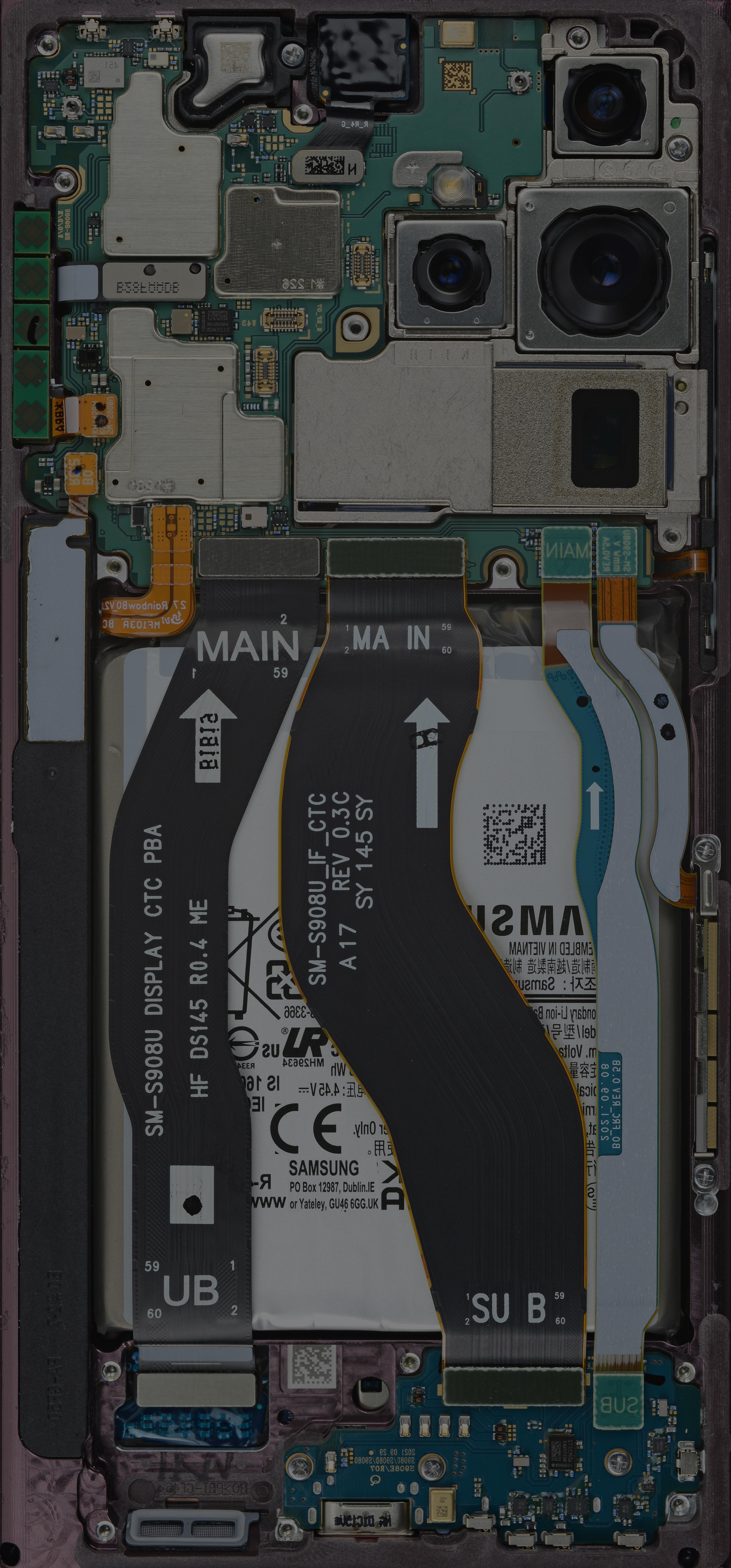 3110x6669 Galaxy S22 Ultra and Vanilla Teardown Wallpaper