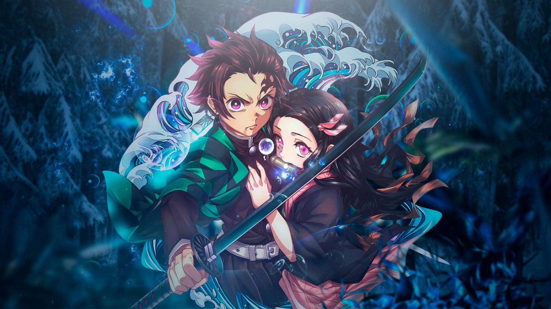 1920x1080 Nezuko Kamado Tanjiro Kamado HD Demon Slayer Kimetsu no Yaiba Wallpaper