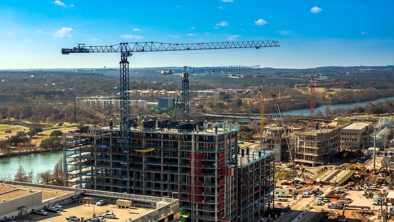 1920x1080 4K Time lapse construction in Austin, Texas