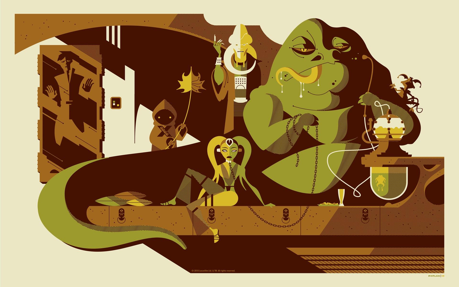 1920x1200 Star wars artwork jabba the hutt wallpaperx1200