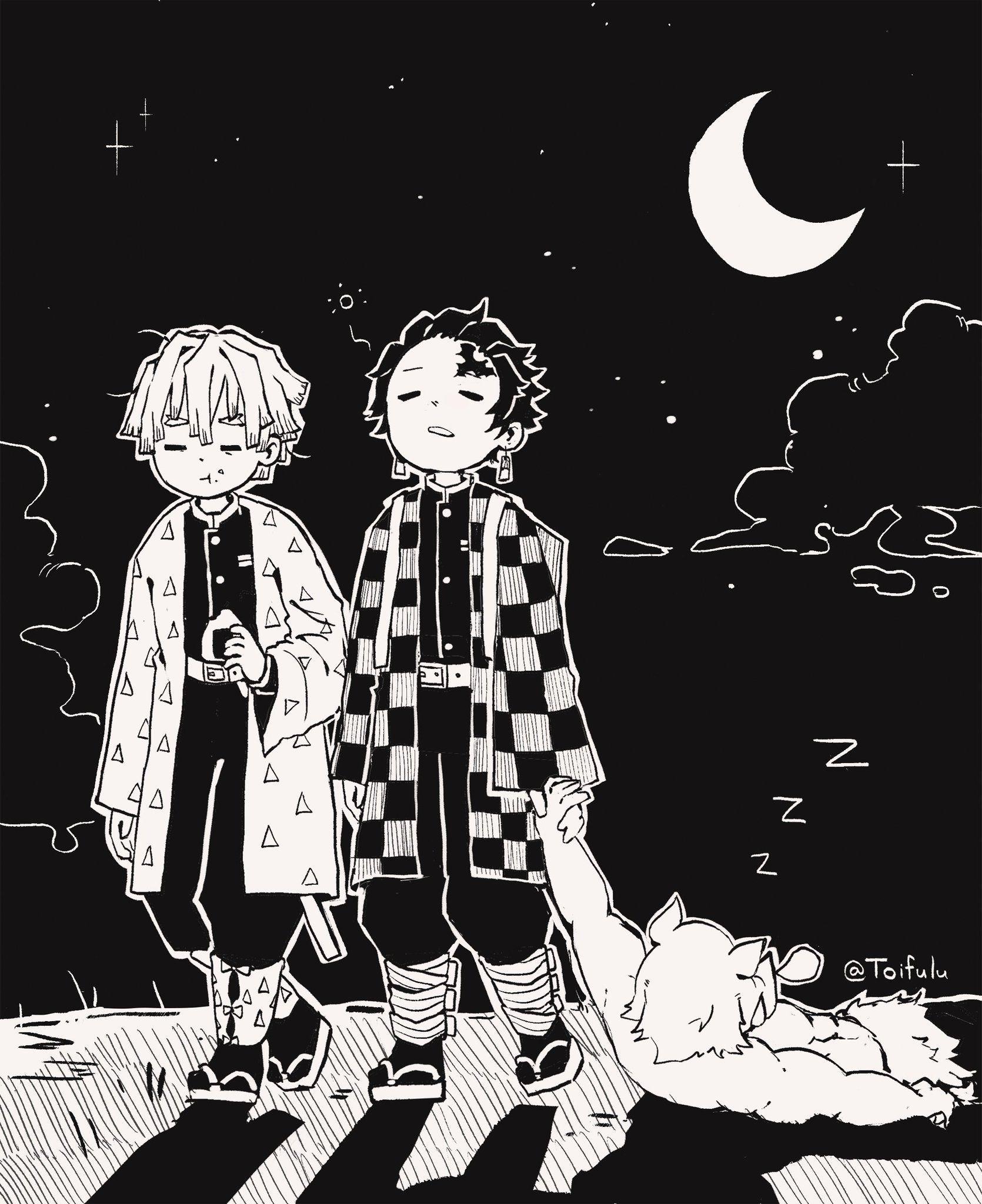 1670x2048 Demon Slayer Black And White Wallpaper