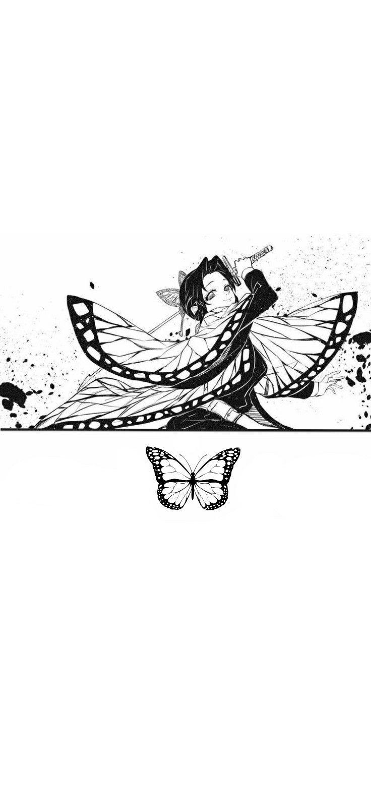 736x1596 Shinobu Dark Wallpaper