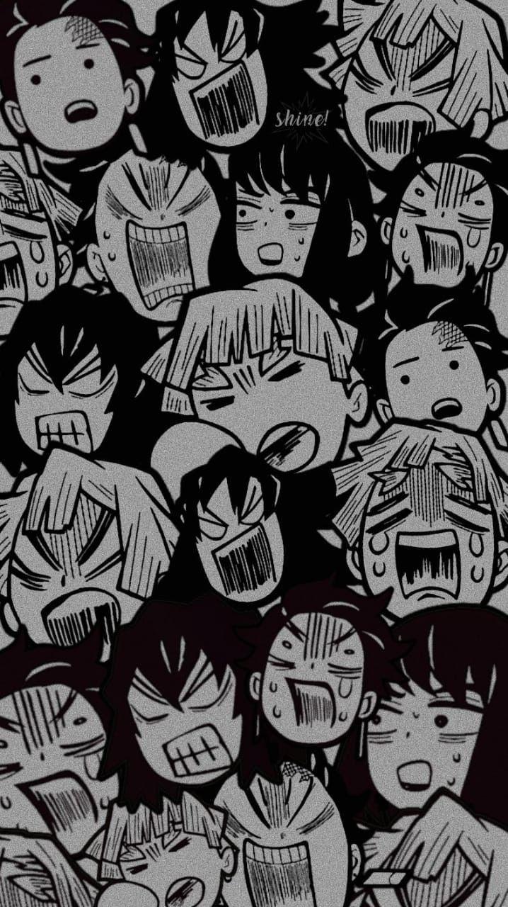 Demon Slayer Black And White Wallpapers - Top Free Demon Slayer Black