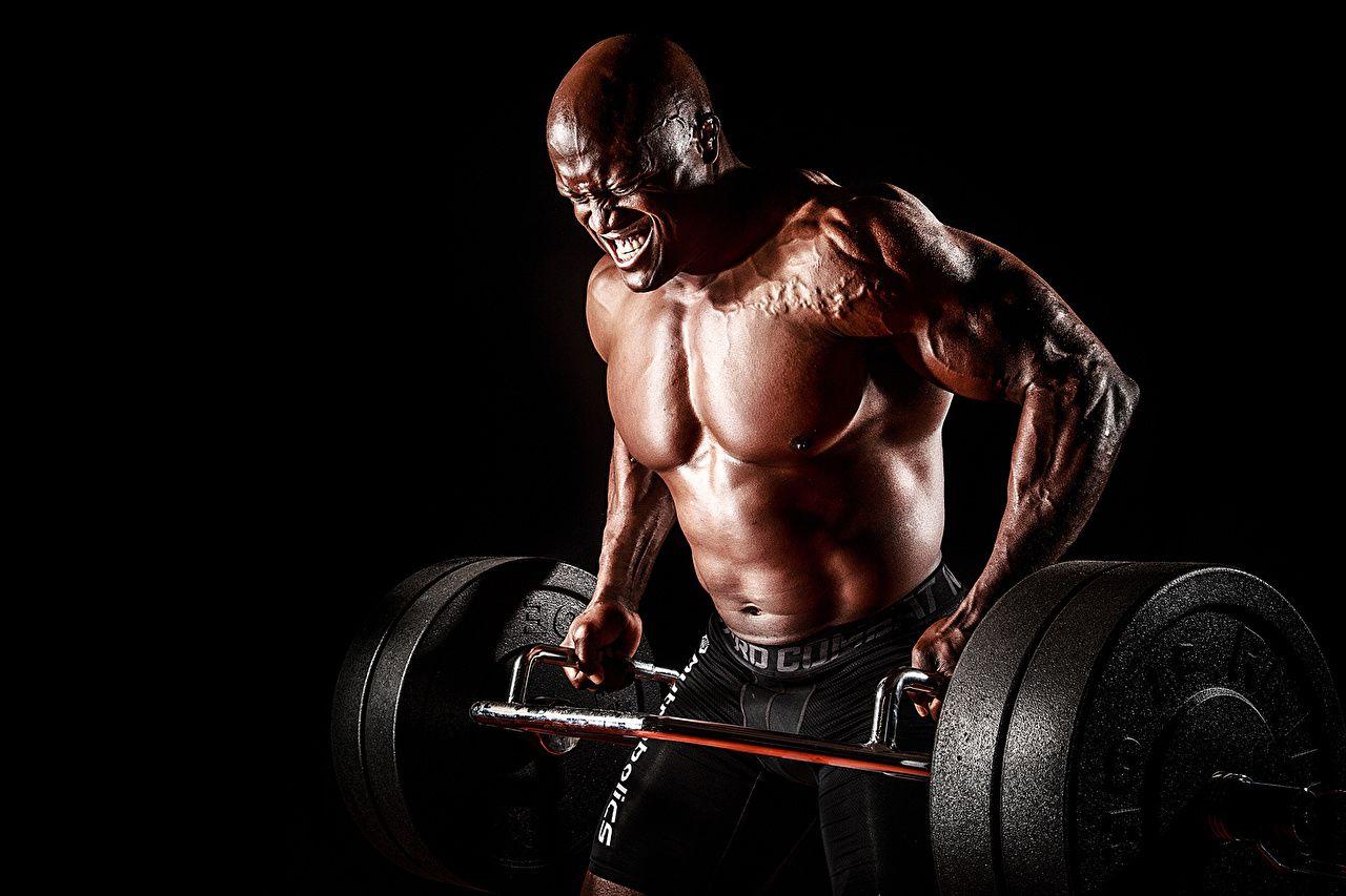 1280x853 image Men bodybuilder muscles weight lifting strength Sport Barbell