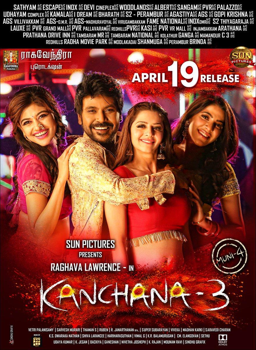 880x1200 Sun Picture the date! #Kanchana3 coming out on the 19th of April !