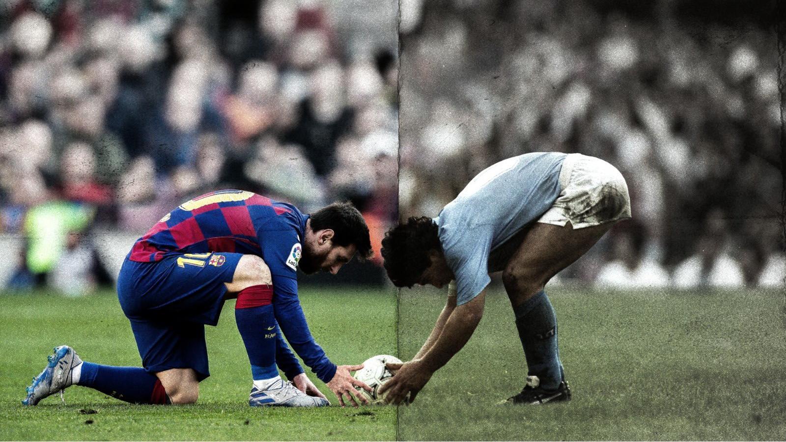 1600x900 Messi And Maradona Wallpaper