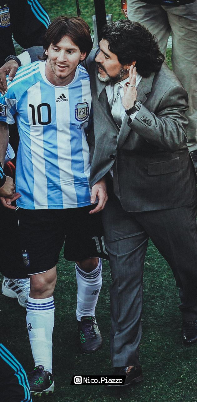 630x1280 Maradona Messi wallpaper