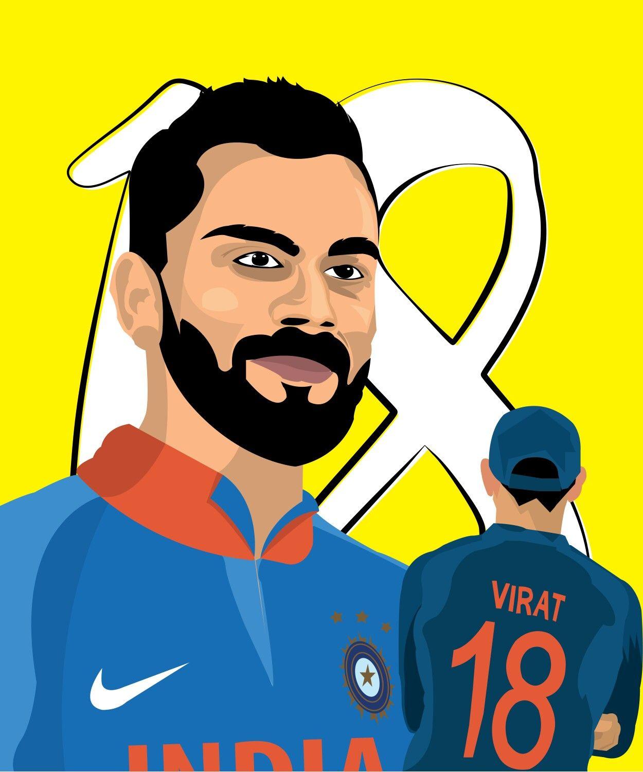 Virat Kohli Cartoon Wallpapers - Top Free Virat Kohli Cartoon