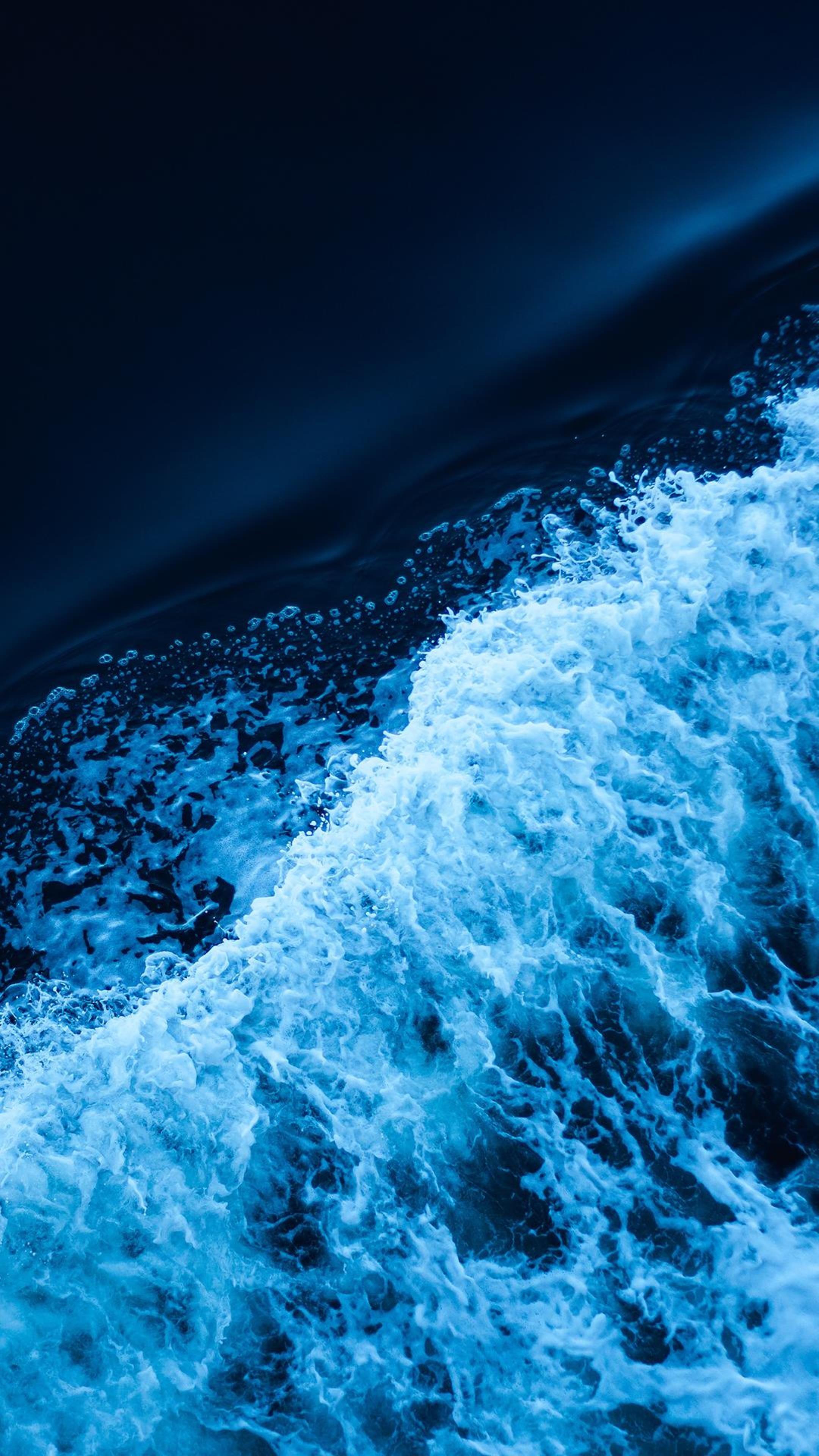 2160x3840 AMOLED Sea Wallpaper. Wave illustration, Sea picture, Sea waves