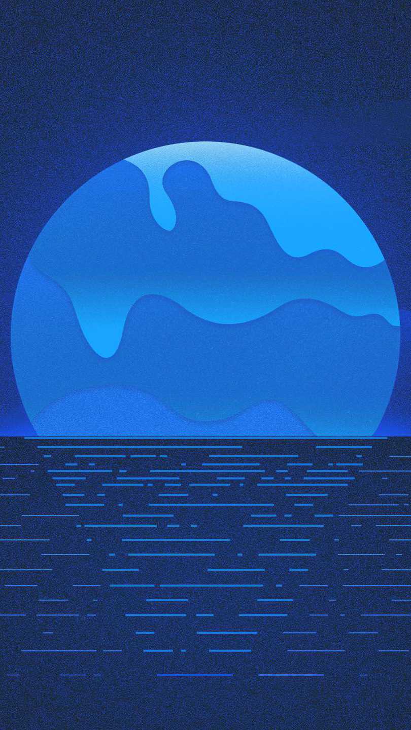 810x1440 Blue Amoled Moon IPhone Wallpaper Wallpaper : iPhone Wallpaper
