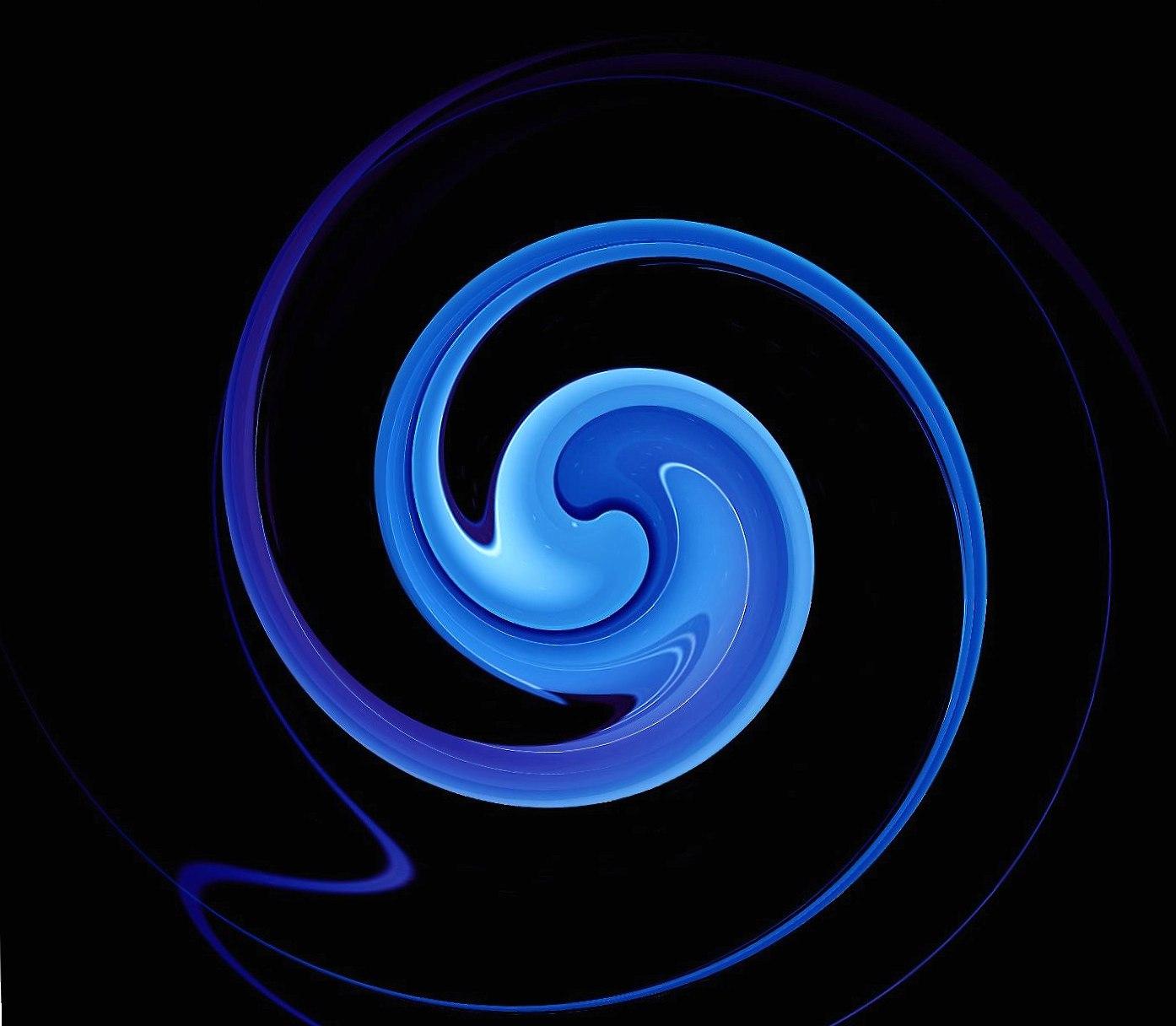1394x1216 Blue Amoled Wallpaper HD Download