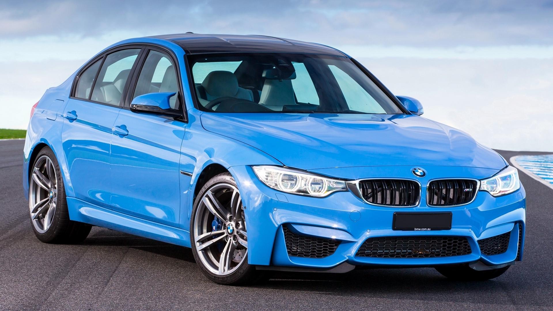 1920x1080 Bmw M3 F80 Blue Side Front Close Up Download HQ Wallpaper