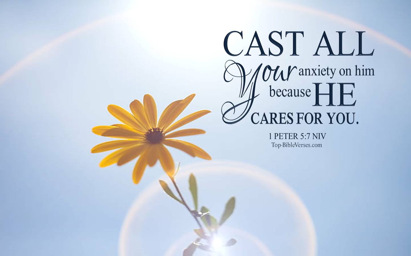 1440x900 Peter 5:7 Desktop Wallpaper. Bible Verse Wallpaper