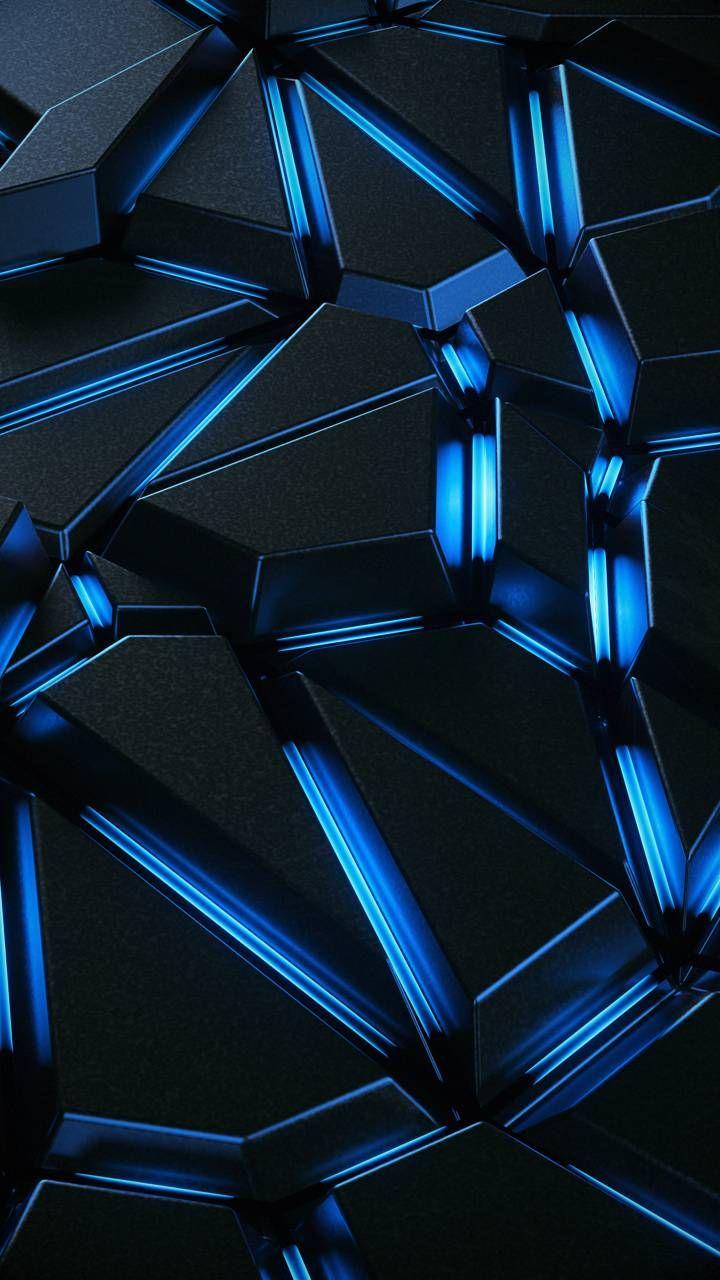 720x1280 Abstract Neon Blue Wallpaper. Anime sahnesi, Telefon duvar kağıdı, Ekran