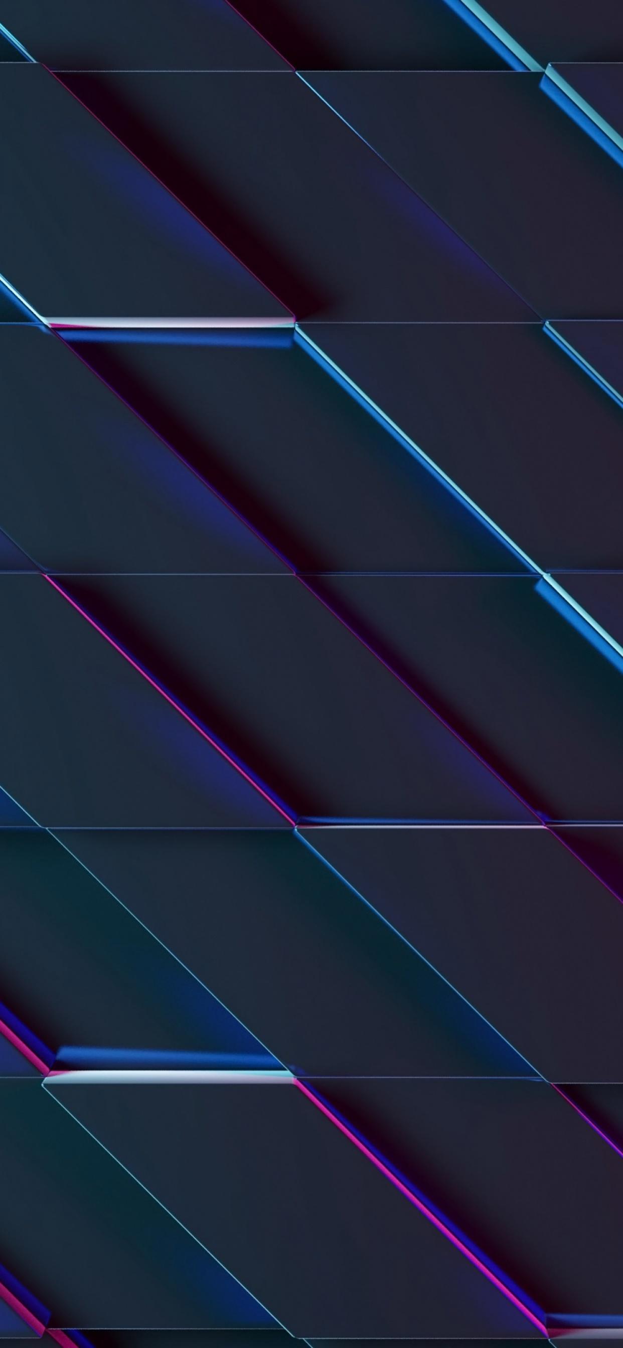 1242x2688 3D background Wallpaper 4K, Neon, Ultraviolet, Purple, Abstract