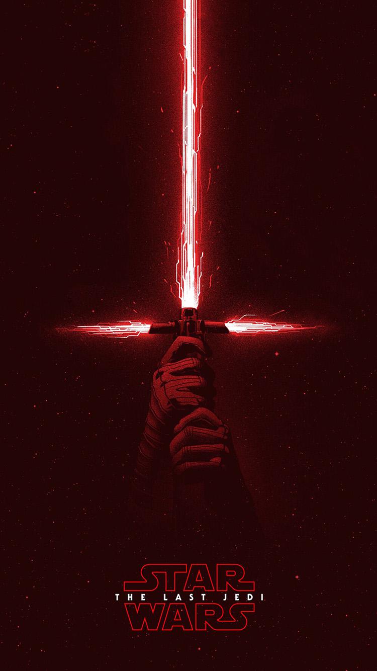 750x1334 Starwars First Jedi Red Film Art Illustration Wallpaper