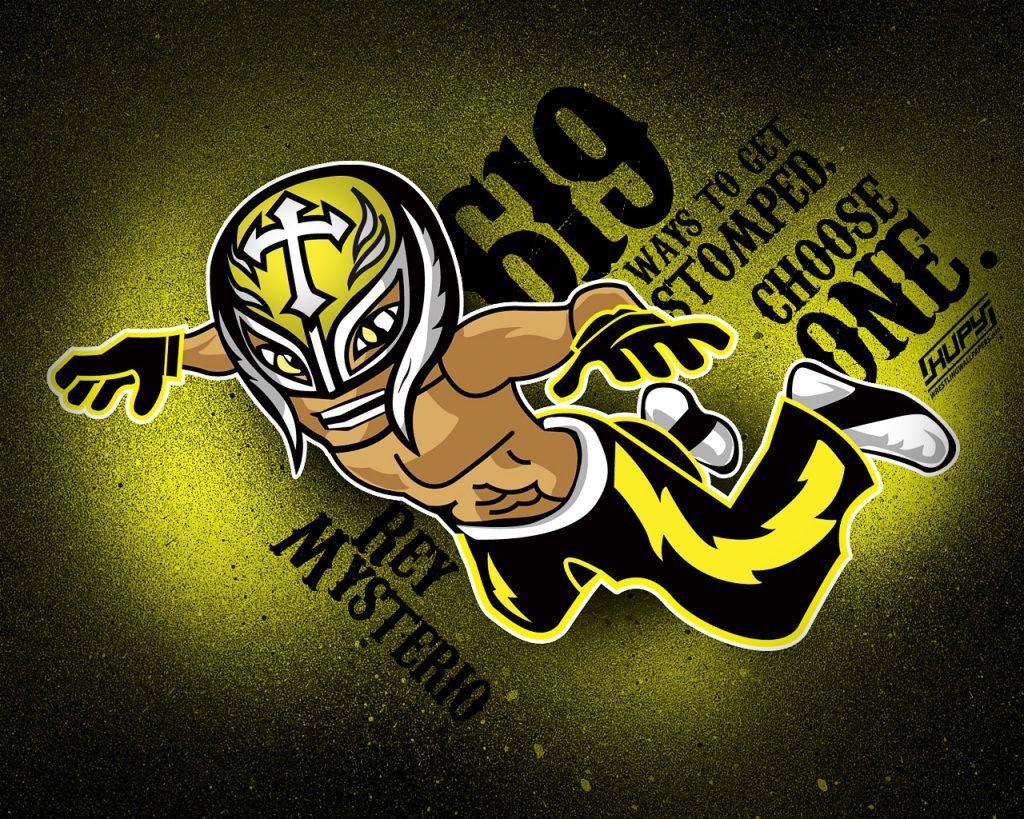 1024x819 Wallpaper WWE Cartoon Rey Misterio