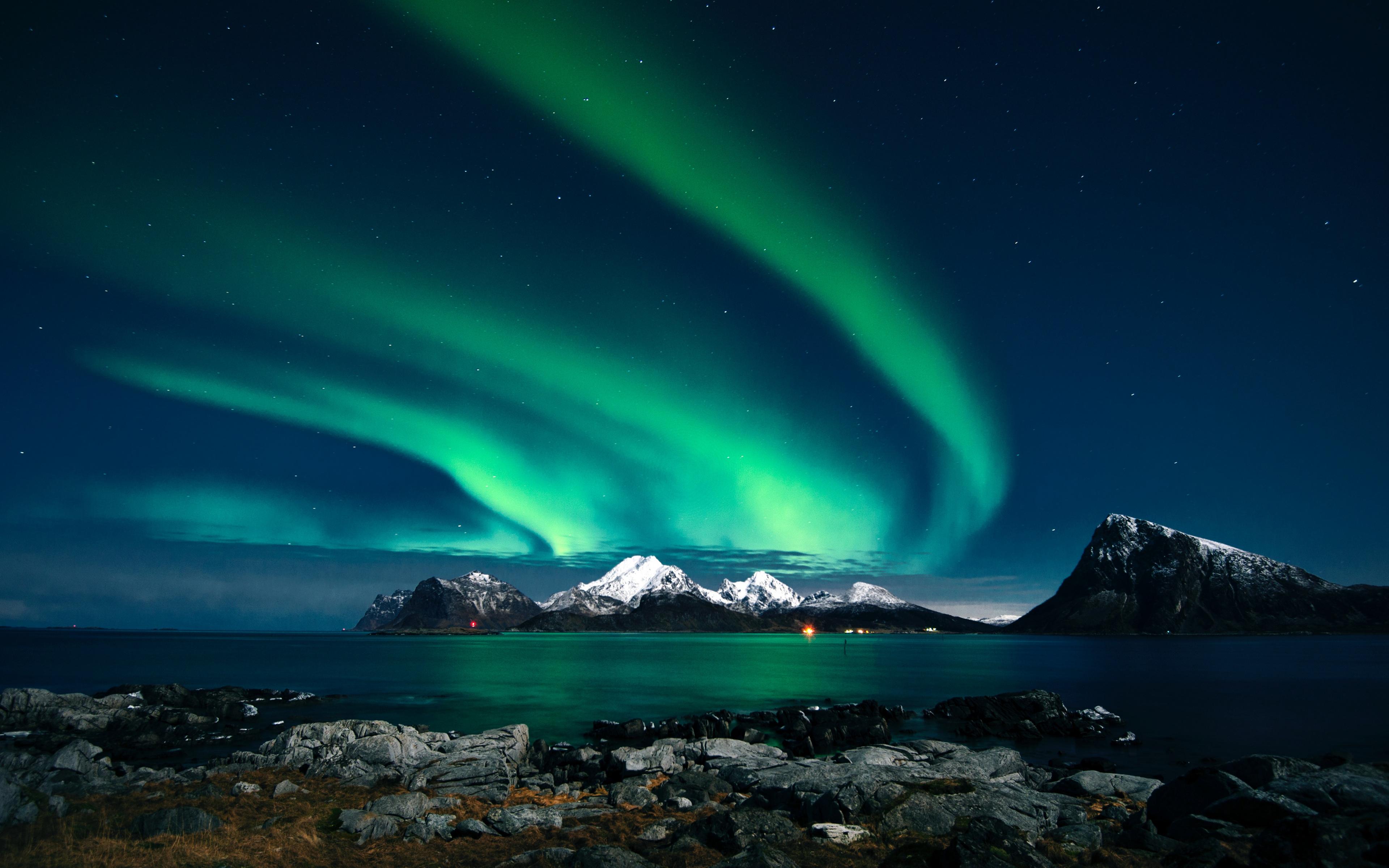 3840x2400 Download Aurora Borealis, nature, Iceland wallpaper, 3840x 4K Ultra HD 16: Widescreen