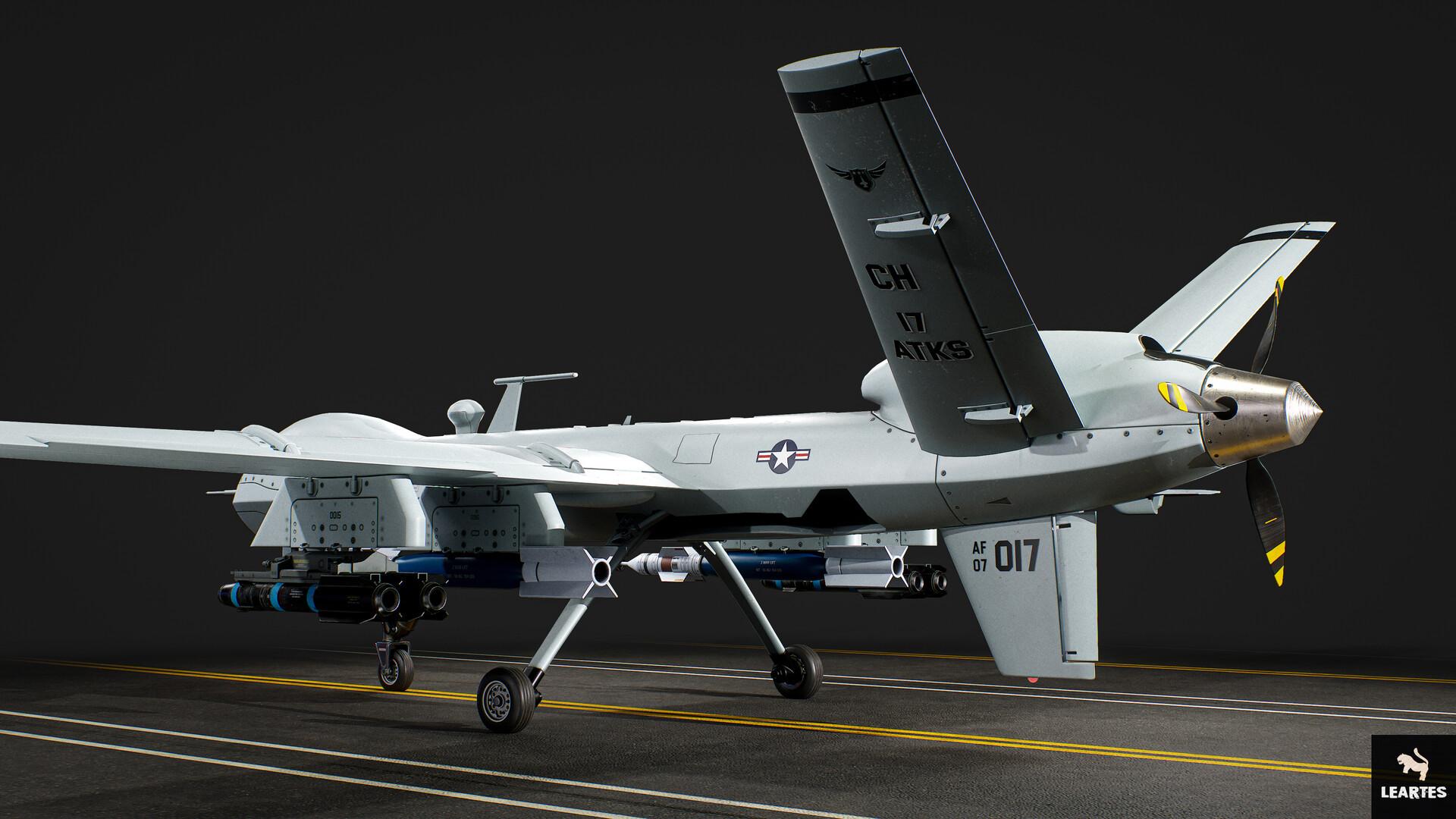 1920x1080 MILITARY DRONE MQ9 RIPPER (Military Base Megapack)