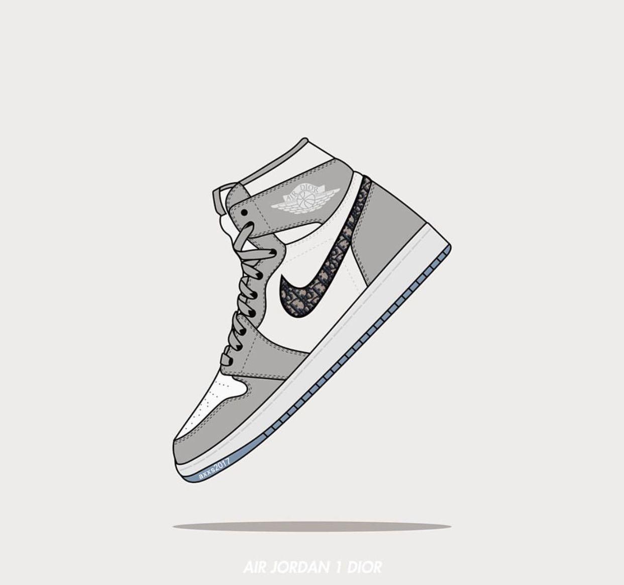 1242x1164 Dior x Air Jordan 1 联名. Air dior, Nike air jordan shoes, Dior x air jordan