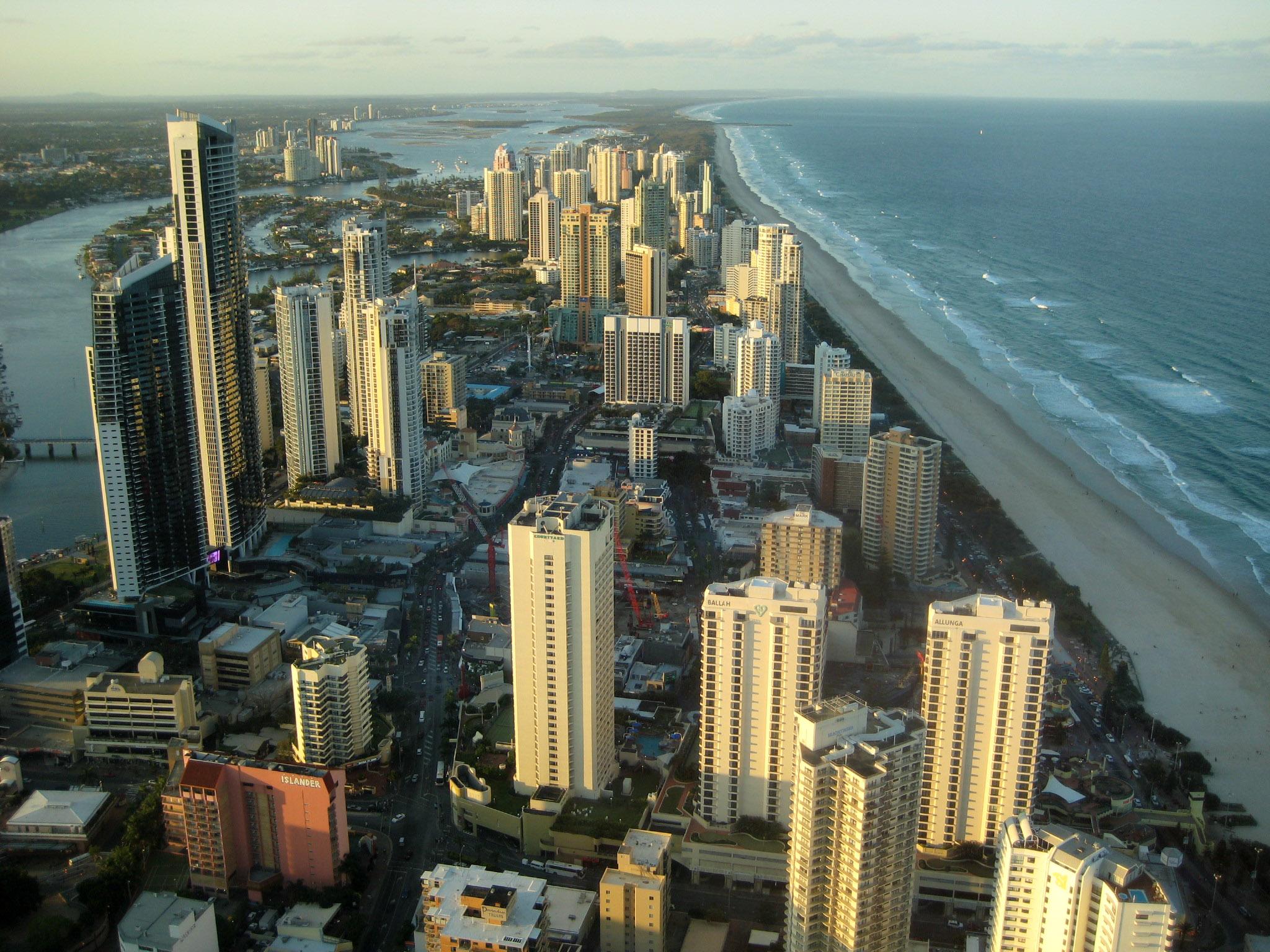 2048x1536 Surfers Paradise skyline Along the Shoreline on the Golden Coast, Queensland, Australia image Domain photo