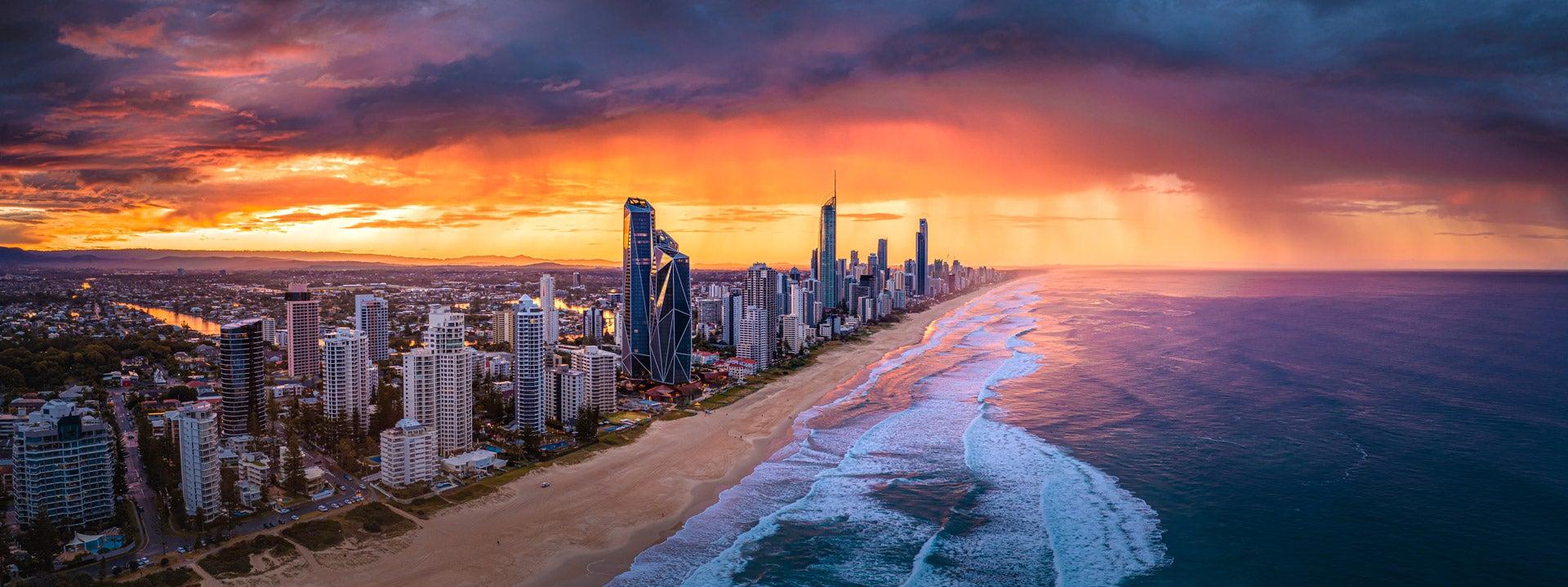 1920x719 Huge HDR Panorama of an Insane Sky! // Surfers Paradise, Gold Coast