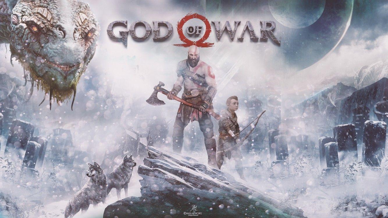 1334x750 God Of War PS4 Hình nền HD 4K iPhone 7 / iPhone 8 - Hình nền HD