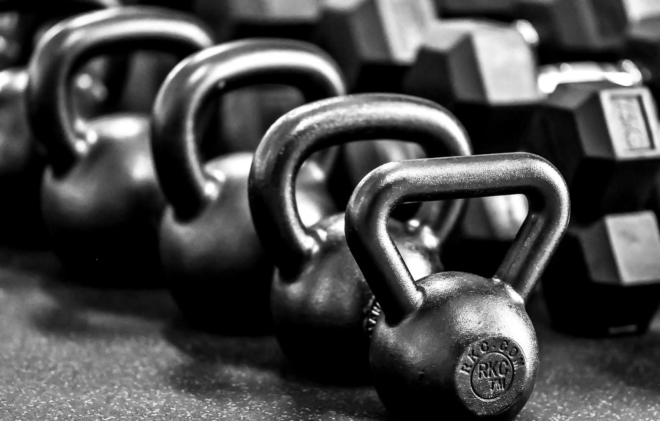 1332x850 Wallpaper metal, black and white, gym, Russian dumbbells image for desktop, section стиль