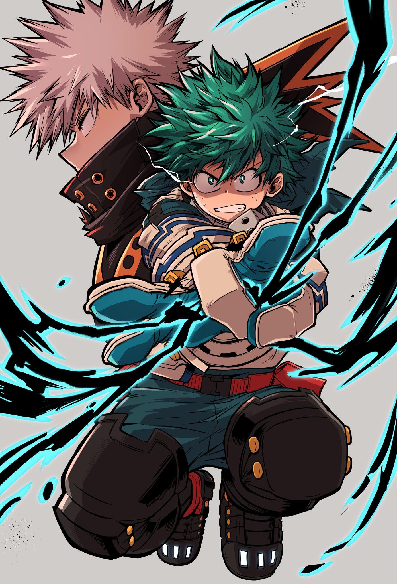 1394x2048 Izuku Midoriya and Katsuki Bakugou