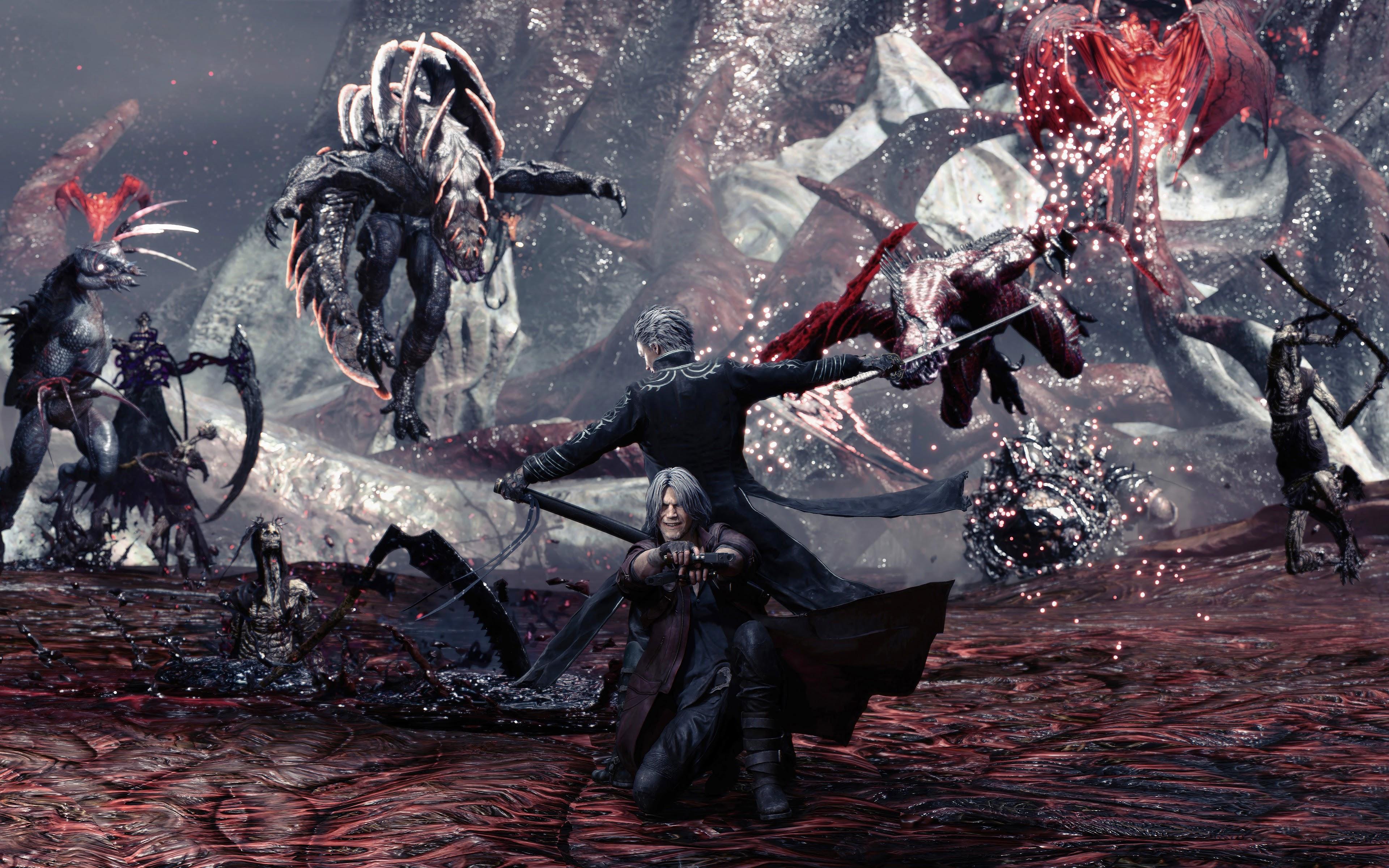 3840x2400 Devil May Cry 5 Dante and Vergil 8K Wallpaper