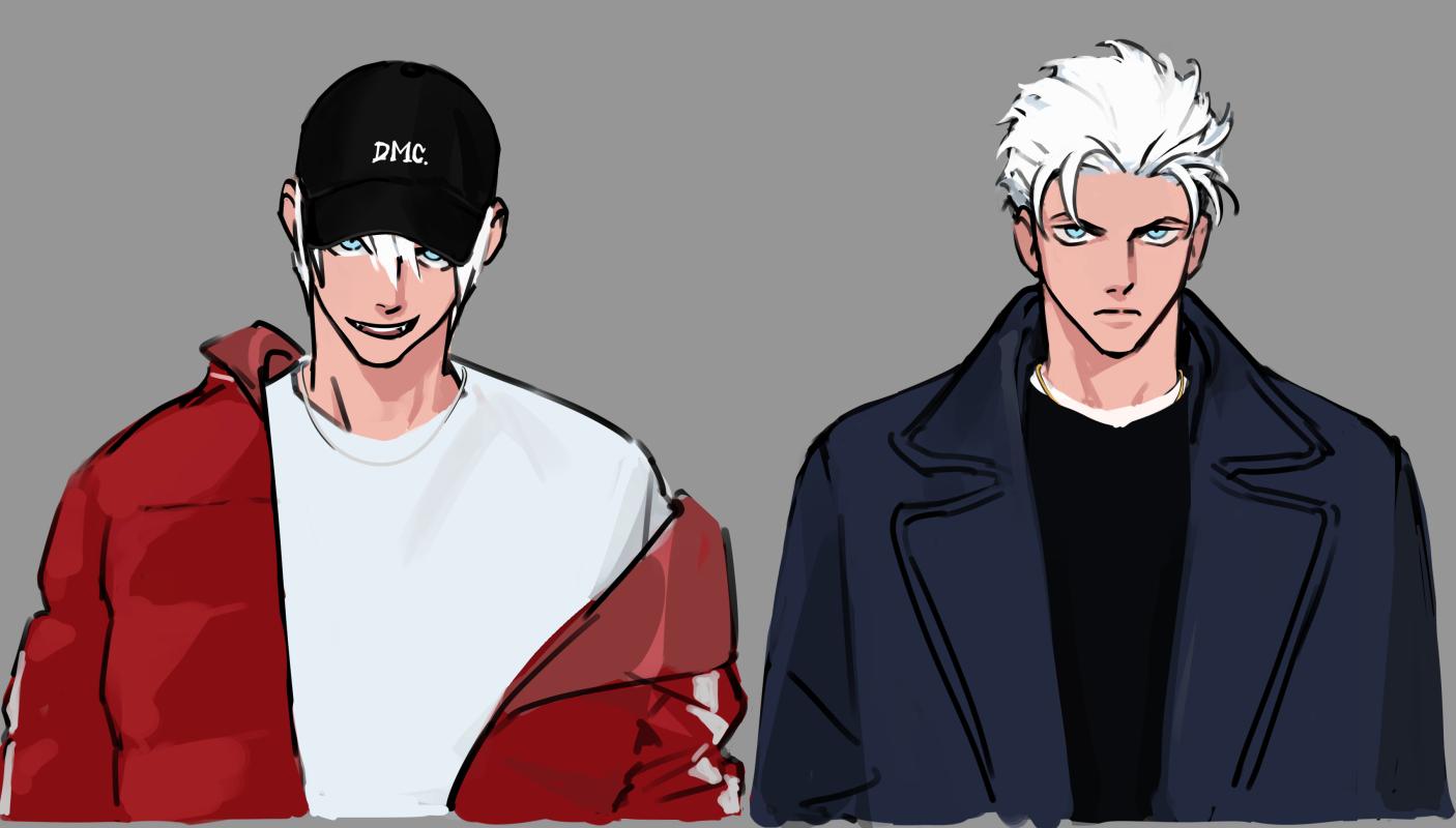 1406x800 dante and vergil May Cry 3 Wallpaper